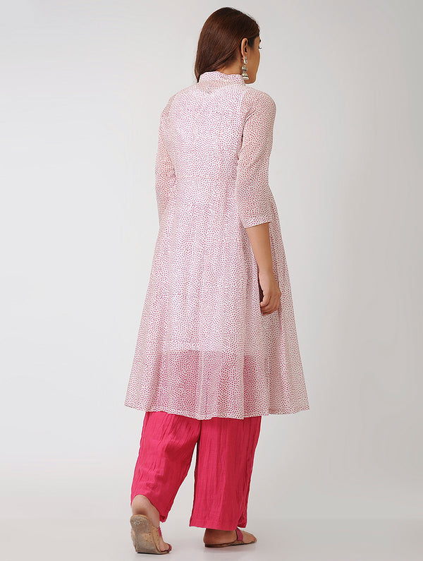 Designer/ Womenswear Kurta In Ivory and Pink Color