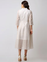 Designer/ Womenswear Dress In Ivory and Gold Color